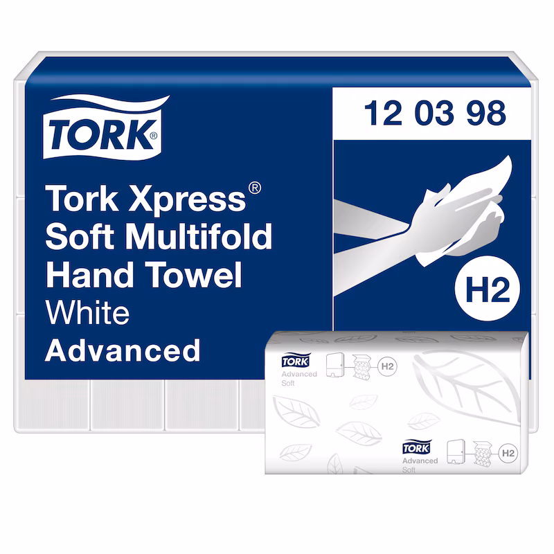 Tork 120398 Xpress Advanced Soft Multifold Hand Towel H2 180 Sheet 21 Packs