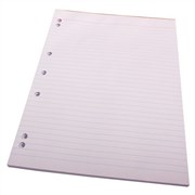 Quill Bank Pad Ruled 7 Hole Punched 60gsm A4 90 Leaf White Pack 10