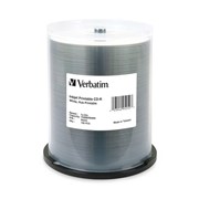 Verbatim 95252 CDR 52X 700MB  80Min Inkjet Printable Wide White Spindle 100
