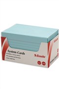 Esselte 43496 System Cards 127 x 76mm 5 x 3 Ruled Blue Pack 100