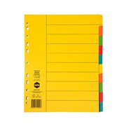Marbig 37190F Dividers 10 Tab Manilla Extra Wide