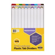 Marbig 38710F Dividers 10 Tab A3 Reinforced Landscape MultiColoured