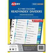 Avery 922007 Customisable Table of Contents Dividers AZ Tabs A4 LandscapePortrait
