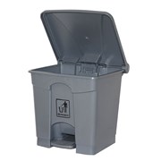 Cleanlink 12057 Bin Plastic 30Ltr with Pedal Lid Grey