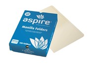 Aspire Manilla Folder Foolscap Straight Cut Buff Box 100