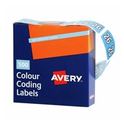Avery 43276 26 Side Tab Colour Coding Roll Labels 500 Light Blue