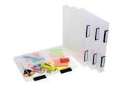 Marbig 22001 Plastic Carry Case with Clip Label A4 Clear