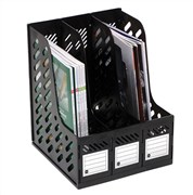 Marbig 864100 Magazine Racks 3 Section Black