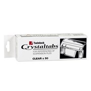 Crystalfile 111360 Clear Tabs Rectangle Pack 50