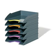 Durable 770557 Varicolour Letter Tray Set 5 Assorted