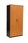 Aspire Storage Cupboard with Full Door 900W x 450D x 1800H mm Beech Ironstone