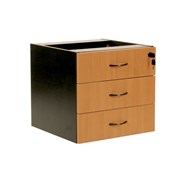 Aspire Fixed Pedestal 3 Drawers 476W x 470D x 450H mm Beech Ironstone