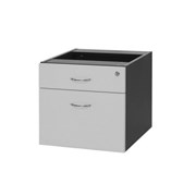 Aspire Fixed Pedestal 1 Drawer  1 File Drawer 476W x 470D x 450H mm White Ironstone