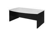 Aspire Desk Bow Front 1800W x 1050D x 730H mm White Ironstone