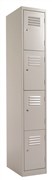 GO Locker Four Door 1830H x 305W x 455D mm Silver Grey