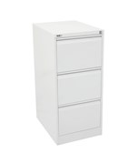 Filing Cabinet GFCA3  3 Drawer White Satin