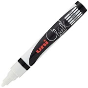 Uni PWE5MWH Liquid Chalk Markers 25mm Bullet Tip White PWE5M