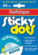 Sellotape 990001 Sticky Dots 64 Removable Medium
