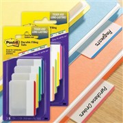 Post It Durable Tabs 686F1 Filing 50 x 38mm 4 Assorted Colours