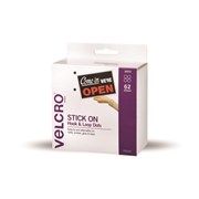 Velcro 42717 Self Adhesive Hook  Loop Dots 22mm White Pack 62 20143
