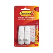 3M 17001 Command Adhesive Hooks Medium Pack 2