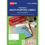 Avery 959023 L7671 Permanent MultiPurpose Labels Laser Inkjet 762 x 464mm 12 Per Sheet Pack 25