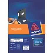Avery 959058 L7170 Filing Labels Laser Inkjet 134 x 11mm 24 Per Sheet 959058 Pack 25