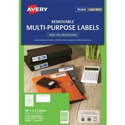 Avery 959049 L7651REV Removable MulitPurpose Labels Laser Inkjet 381 x 212mm 65 Per Sheet Pack 25