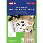 Avery 959774 L7160CL Matt Photo Quality Labels Laser 635 X 381mm 21 Per Sheet Matt Pack 20