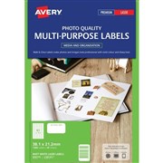 Avery 959775 L7651CL Matt Photo Quality Labels Laser 381 X 212mm 65 Per Sheet Pack 20