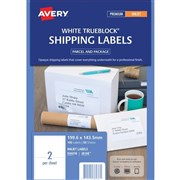 Avery 936086 J8168 Shipping Labels Inkjet 1996 x 1435mm 2 Per Sheet Pack 50 936036