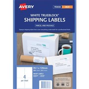 Avery 936087 J8169 Shipping Labels Inkjet 991 x 139mm 4 Per Sheet Pack 50