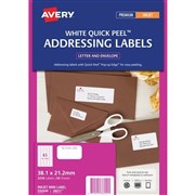 Avery 936099 J8651 Quick Peel Address Labels with Sure Feed Inkjet 381 x 212mm 65 Per Sheet Pack 50