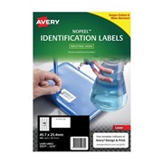 Avery 959230 L6145 No Peel Identification Labels Laser 457 x 254mm 40 Per Sheet Pack 10
