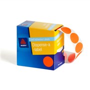 Avery 937301 Dispener Dots 24mm Diameter Fluoro Orange Pack 350
