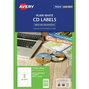 Avery 960101 L7676 CD Labels Laser 2 Per Sheet Pack 25