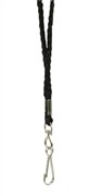 Rexel 9802002 ID Cord Style Lanyards with Swivel Clip Black Pack 10