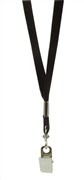 Rexel 9802202 ID Flat Style Lanyards with Alligator Clip Black Pack 10