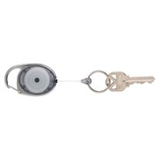 Rexel 9806011 ID Retractable Snap Lock Key Holder Charcoal Pack 4