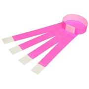 Rexel 9861109 ID Serial Number Wrist Bands Fluoro Pink Pack 100