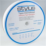 Stylus 3326 Self Adhesive Hook Only 50mm x 25m Roll White
