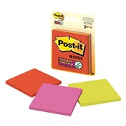 Post It 3321SSAN Super Sticky Notes Miami Assorted 76 x 76mm Pack 3