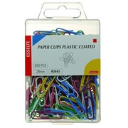 Esselte Paper Clip Plastic Coated 28mm Box 200 Assorted