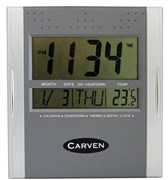Carven CLDIGITAL Square Clock Silver