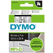 Dymo S0720530 Tapes D1 Black on White 12mm 45013