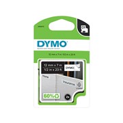 Dymo 2150472 Tape D1 Black on White 12mm Pack 2