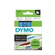 Dymo S0720860 Tape D1 Black on Blue 19mm