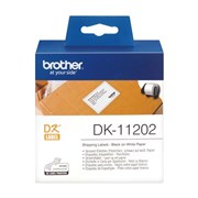Brother DK11202 Shipping Labels 62mm x 100mm Black on White
