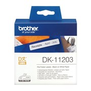 Brother DK11203 File Folder Labels 17mm x 87mm Black on White