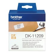 Brother DK11209 Small Address Labels 29mm x 62mm Black on White